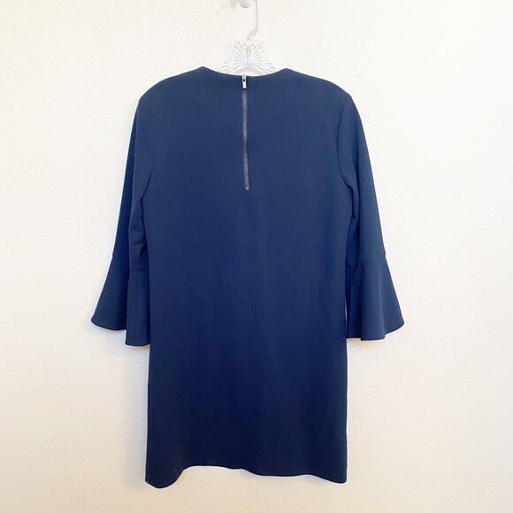 Tibi Bell Sleeve Dress in Midnight Navy 4 - Picture 5 of 11